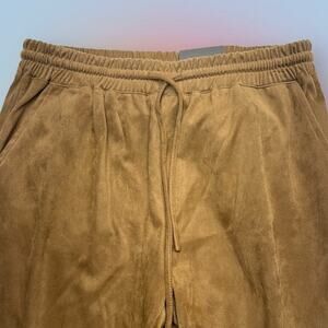 ONE Women’s Small Brown Faux Suede Jogger Pant